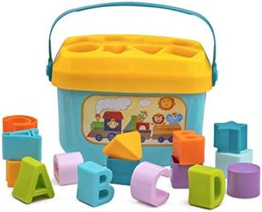 Playkidz Shape Sorter Baby and Toddler Toy, ABC and Shape Pieces, Sorting Shape Game, Developmental Toy for Children 18 Months+