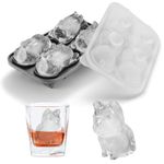 Nax Caki 3D French Bulldog Ice Cube Mold, Cute Novelty Frenchie Dog Mom/Dad Gifts for Dog Lover/Memorial, Fun Shapes Large Dog Ice Cube Tray for Whiskey,Cocktail,Bourbon, BPA Free