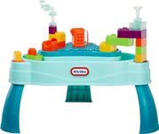 Little Tikes Build & Splash Water Table with 25 Piece Accessories - Wet/Dry Play, Indoor/Outdoor with Removeable Grow-with-Me Legs