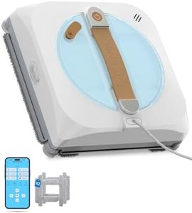 GNOVEL Upgraded Window Cleaning Robot, 10000Pa Strong Suction, 15-Stage Anti-Fall, Smart Path Planning, Edge Detection, App & Remote Control, Automatic Glass Cleaner for High Rise Windows, Glass, Tile