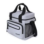 TOURIT Large Lunch Bag 14L Insulated Lunch Box Lunch Cooler for Men&Women Work, Gray