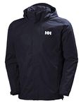 Helly Hansen Men's Dubliner Waterproof Windproof Breathable Rain Coat Jacket, 597 Navy, Large