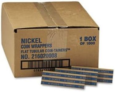 MMF Industries™ Pop-Open Flat Paper Coin Wrappers, Nickels, $2, 1,000 Wrappers per Box