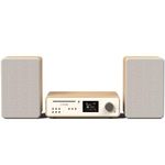 Pure Classic Stereo HiFi Music System (100W Sound, Internet Radio, DAB+/FM, Bluetooth, CD Player, USB and Spotify Connect) Cotton White/Oak