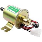 Universal Electric Fuel Pump 12V Transfer Inline Low Pressure Gas Diesel Gasoline Fuel Pump for Carburetor Lawnmower 2.5-4psi HEP-02A