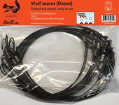 Wolf Snares - 12 PACK - Ready to use, effectively captures wolf - Snare wire trapping (1/8 GA - 7 x 19, KEEFLOCK - Locking System)