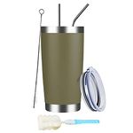 MEWAY 20oz Tumbler Double Wall Vacuum Insulated Travel Mug Bulk, Mix Color Stainless Steel Tumblers with Lid and Straw, Durable Powder Coated Coffee Cups for Cold & Hot Drinks