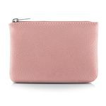 TIESOME Coin Purse, PU Lychee Pattern Zipper Coin Purse Portable Coin Purse Mini Change Wallet for Women Coin Pocket Mini Money for Women Credit Card ID Key Headset Lipstick (Pink)