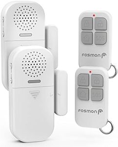 Fosmon Wireless Door Alarms for Home Security with Remote, 130dB Door and Window Alarms Sensors, (Battery-Powered), Kids Safety, Dementia Patients, Pool Door Alarm (2-Pack)