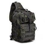 Tactical Sling Bag Pack Military Shoulder Backpack Everyday Carry Bag,20L (Black CP)