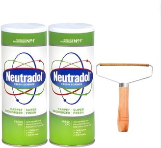 Neutradol Superfresh Carpet Deodorizer Bundle with Cleaning Brush – Dual Pack | Shake and Vac Carpet Freshener, Pet Friendly
