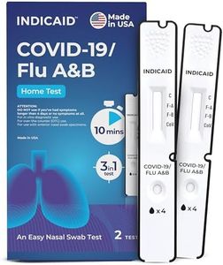 INDICAID COVID-19/Flu A and B 3-in-1 Combo Rapid Antigen Test – FDA 510(k)-Cleared - Results in 10 Minutes - Made in USA - 2 Tests - OTC for Home and Business - Easy to Use - FSA/HSA Approved Product