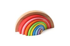 Woody Woo Wooden Rainbow Stacker (10 PCS)