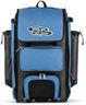 Boombah Catchers Superpack Hybrid Rolling Bat Bag - BM-9060C23 Charcoal/Columbia - Wheeled & Backpack Version