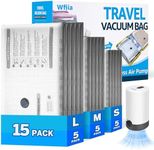15 Packs Vacuum Bags for Travel wit