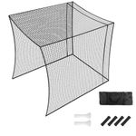 Fahnemt Golf Batting Cage Net for Indoor or Outdoor Golf Practice (10 * 10 * 10ft)