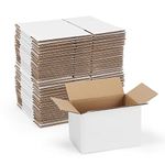 SPEPLA 6x4x4 Shipping Boxes Set of 40, White Corrugated Cardboard Box for Small Business Mailing