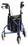DRIVE DEVILBISS HEALTHCARE Lightweight Aluminium Tri-Walker with Vinyl Bag, Blue