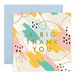 Central 23 - Single Thank You Card - Blank Cards - 'A Big Thank You' - Colourful Card - All Occasions - Wedding Thank You Cards - Blank Cards and Envelopes