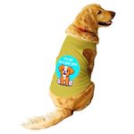 Ruse I m a Good Boy Printed Dog Round Neck Sleeveless Vest Tank T-Shirt/Tees Apparel/Clothes/Tees Gift for Dogs (Yellow/XL (Retrievers, Labs etc.)