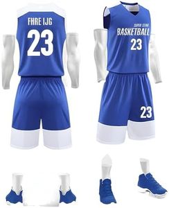 DVGEY Custom Basketball Jerseys Any Name Number Team Logo -Moisture Wicking- Basketball Jerseys for Men Boys Kids Adult (Blue)-(Sleeveless)