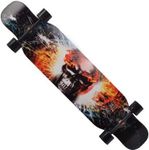 IRIS Drop Through Long-Board - Maple Skateboard with Graphic Design - Complete Skateboard Cruiser for Cruising, Carving, Free-Style and Downhill, 42 Inch x 9.5 Inch (L*W)