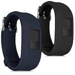 kwmobile Straps Compatible with Garmin Vivofit 3 Straps - 2x Replacement Silicone Watch Bands