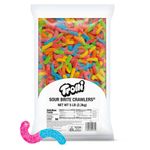 Trolli Sour Brite Crawlers Gummy Candy, 5 Pound Bulk Candy Bag