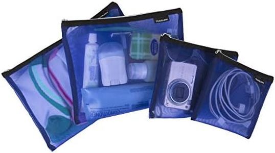 Travelon Set of 4 Mesh Pouches, Blue, 9.5 x 12.75 x 0.5