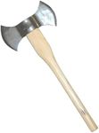 Prandi Axes Double Bit Axe – 3T.054.12.CH - 2.65 lbs Brushed Finish Carbon Steel Head with 25.6" American Hickory Handle Sharp and Balanced Axe - No Sheaths Included