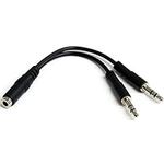 StarTech.com MUYHSFmm mm 3.5 mm 4 Pin to 2X3 Pin 3.5 mm Headset Splitter Adapter-F/M