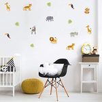 Stickerscape Jungle Friends Wall Sticker Pack | Perfect for A Childs Room Or Nursery | Easy to Apply | 52 Jungle Themed Wall Stickers