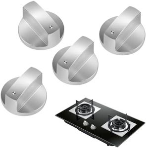 4 Pezzi Manopola Fornello a Gas, 6mm Pomello Fornello Gas, Manopole Forno Universale Manopola di Controllo Gas, Manopola Stufa a Gas per Cucina Piano Cottura Forno, per Fornelli e Piani Cottura