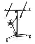 DKIEI Drywall Plasterboard Lifter with Wheels, 11FT Portable Drywall Hoist Jack Tool, 68KG Lifting Capacity Heavy Duty Drywall Lifter, Black
