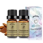 yethious 2pcs Cinnamon Essential Oil Organic Cinnamon Oils for Diffuser & Aromatherapy, Massage, Perfume, Soap, Candle Making 2 X 10ML