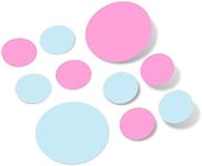 Baby Blue/Pink Vinyl Wall Stickers - 2" & 4" Circles (30 Decals)