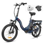 SAMEBIKE Foldable Electric Bike for Adults, 20" Fat Tire Ebike with Speed 20-30MPH, Max Range 110KM, 36V 432Wh UL2849 Certified Removable Battery, Electric Bicycle for Men/Women,DB