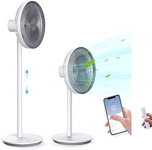 yarratwo Smart Standing Fan Low Noise, floor air cooling natural wind design with Remote control pedestal fan (white)