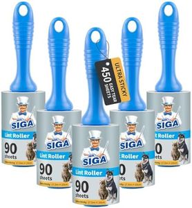 MR.SIGA Extra Sticky Lint Roller,Fusselrolle Fusselentferner Tierhaar-Fusselroller mit einfachen Aufreißblättern, 450 Blatt insgesamt, 5er-Pack, Blau
