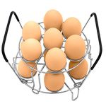 Stackable Egg Steamer Rack Trivet with Heat Resistant Handles Fits 5,6,8 Quart Instant Pot Cook 14 Eggs，Stainless Steel Multipurpose Upgrade Egg Steamer Rack