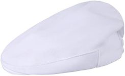 A&J DESIGN Baby Boys Vintage Drivers Cap Kids Ivy Flat Hat, White, 3-6 Months