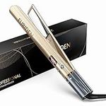 FURIDEN Professional Hair Straightener, Hair Straightener and Curler 2 in 1, Flat Iron Hair Straightener, No Frizz | Long-Lasting Finish(Gold)