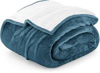 Utopia Bedding Sherpa Blanket Full Size [Stone Blue, 90x84 Inches] - 480GSM Thick Warm Plush Fleece Reversible Blanket for Bed, Sofa, Couch, Camping and Travel