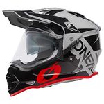 O'NEAL | Motorcycle Helmet | Enduro Motorcycle | Ventilation openings for maximum airflow & cooling, ABS shell, safety standard ECE 22.06 | Sierra Helmet R V.23 | Adult | Black White | Size XXL