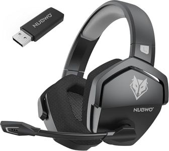 NUBWO G06 Dual Wireless Gaming Headset with Microphone for PS5, PS4, PC - 23ms Low Latency Audio - 100-Hour of Playtime - 50mm Drivers (Black-Grey)