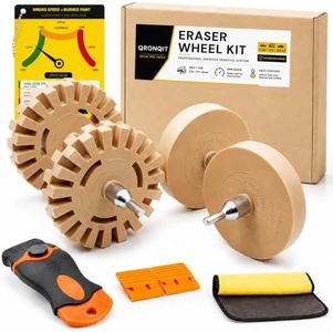 qronqit Decal Eraser Wheel Kit – Vinyl & Sticker Remover for Drill