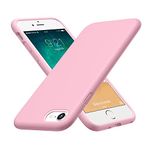 CellEver Heavy-Duty Silicone Case for iPhone SE 2022 (3rd Gen)/iPhone SE 2020 (2nd Gen)/iPhone 8/7 - Military Drop Protection, Elevated Screen & Camera Protection, Scratch-Free Interior, Pink