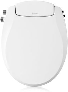 Brondell Swash Non-Electric Bidet Toilet Seat, Dual Temperature, Fits Round Toilets, White – Dual Nozzle System – High Quality Bidet with Easy Installation