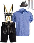 Black Blue Shirt Lederhosen Oktober