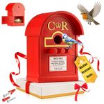 Wrenbury Postbox Bird House for Small Birds - Hanging Nesting Letter Box Bird Boxes for Gardens - Weather Resistant Resin - Wall Mounted